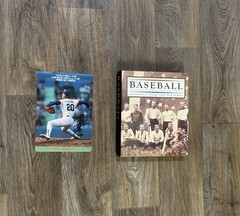 Vintage Baseball Books by Geoffrey C Ward and Ken Burns and Signed Card By Howel