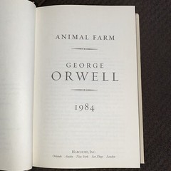 Animal Farm & 1984 by George Orwell 2003 HC Harcourt Christopher Hitchens No DJ