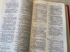 Bible NASB Open Bible 1985 Expanded Edition Red Letter Burgundy Hardcover