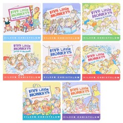 Five Little Monkeys: Adventures By Eileen Christelow 8 Books Box – Ages 4-7 – BB