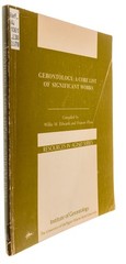 RARE Gerontology: A Core List of Significant Works 1978 Paperback Edwards Flynn