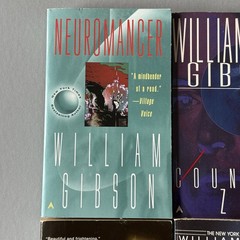 6 William Gibson book lot PB Cyberpunk Neuromancer, Count Zero, Idoru, Mona Lisa