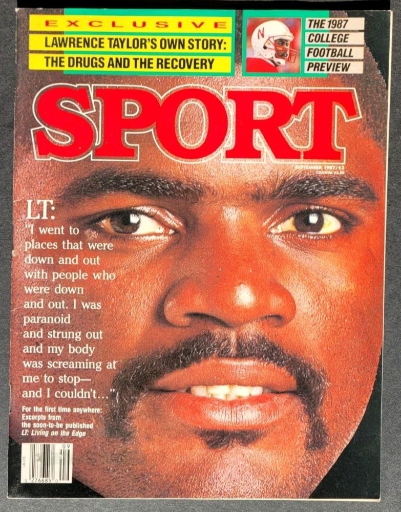 1987 Sport Magazine Lawrence TAYLOR Nebraska CORNHUSKERS Mike TYSON No Label