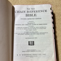 1964 Kirkbride The New Chain Reference Bible Thompson 4th Improved Edition KJV
