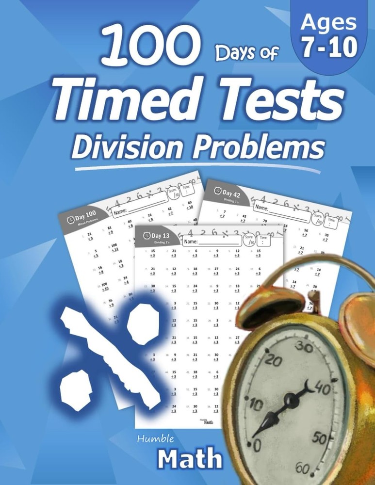 Humble Math – 100 Days of Timed Tests: Division: Grades 3-5, Math Drills, Di…
