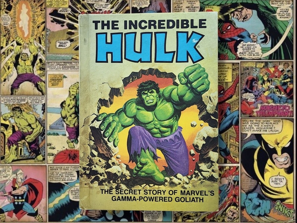 Vintage 1981 Incredible Hulk Secret Story Gamma-Powered Goliath Marvel Hardcover