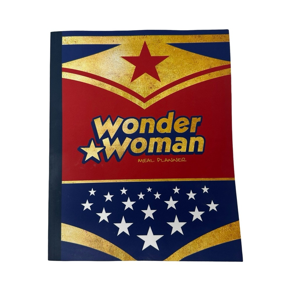 Wonder Woman 52-Week Daily Meal Planner Softcover Shopping List 110 Pages RARE