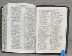 RARE 1963 Compact Harper BLUE MOROCCO Leather KJV Bible Eyre Spottiswoode 2400X