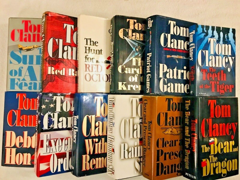 Lot 12 Tom Clancy Hardcover HC/DJ Book All Jack Ryan Series #1-12 Original
