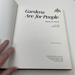 Gardens Are for People by Thomas D. Church & Thomas Church Hardcover 2nd Ed 1983