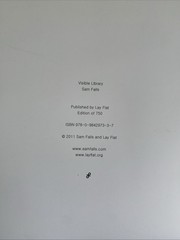 Visible Library : Sam Falls : PB, 32 pages