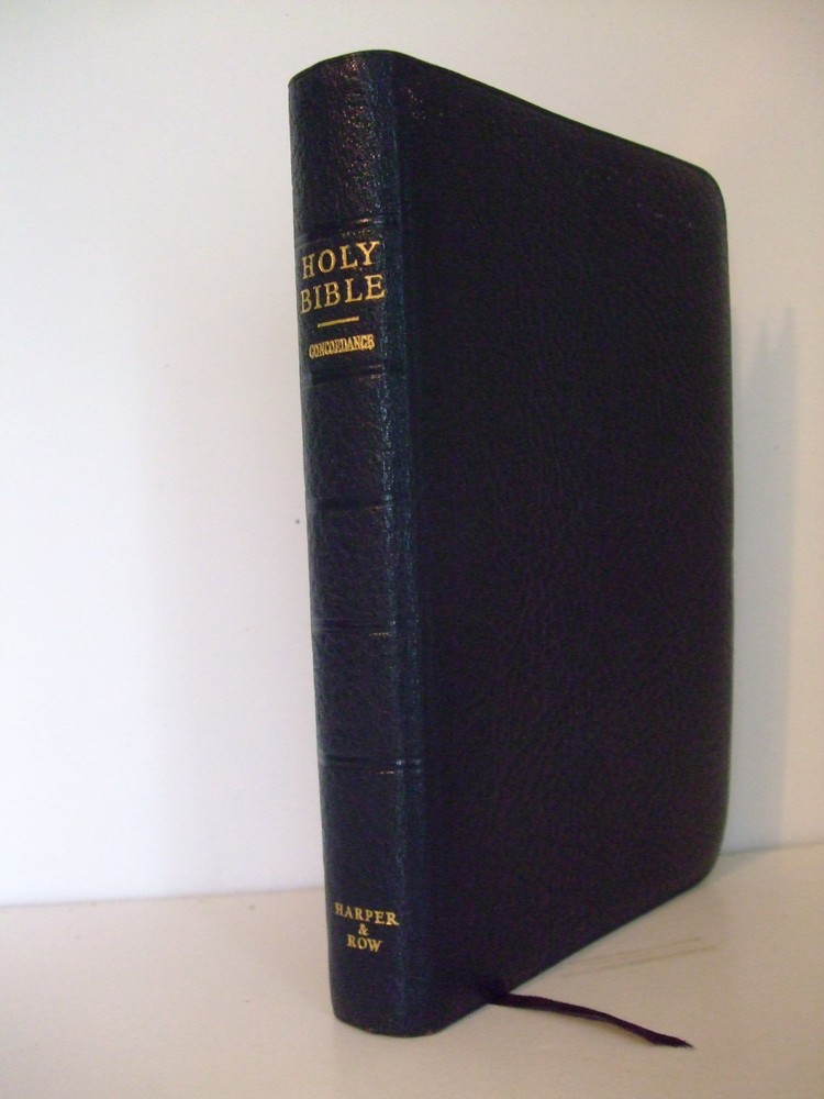 Black Morocco Leather Bible KJV published Eyre & Spottiswoode/Harper late 1950s?