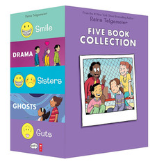 Raina Telgemeier Collection Box Set (Smile, Drama, Sisters, Ghosts, Guts)