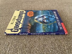 Good Thin Edition 1st print Goosebumps #56 The Curse of Camp Cold Lake ~ Stine