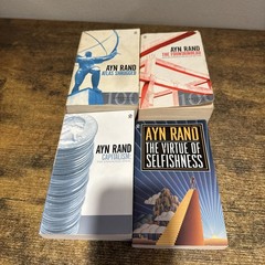 Ayn Rand lot of 4 paperback books Atlas Shrugged, Virtue of Selfishness + more
