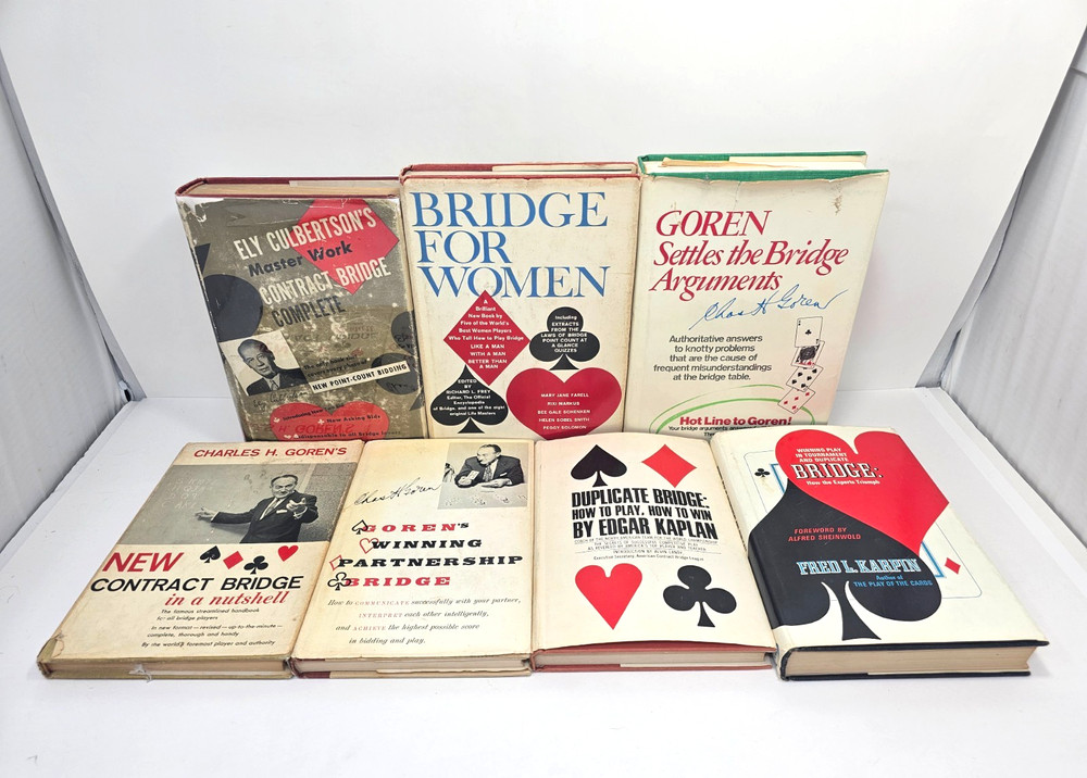 Vintage Lot Of 7 Poker Books – Duplicate Bridge Winning Partnership & More