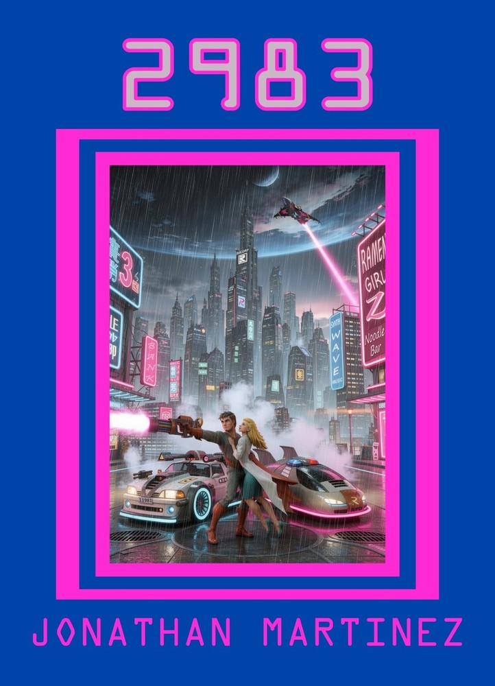 2983 Science Fiction Book CYBERPUNK Jonathan Martinez Hardcover Action Romance