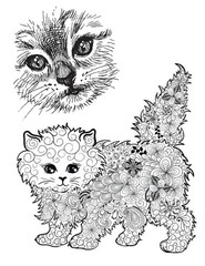 Color the Cats Adult coloring book 108 Pages 8.5 x 11 for All Ages