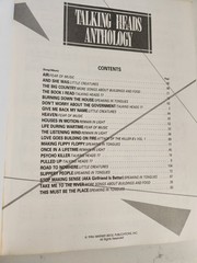 Talking Heads Anthology~Talking Heads~David Byrne~Excellent Music Book fr. 1986!