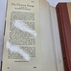 No Graven Image by Elisabeth Elliot 1966 First Edition HC DJ Ex-Library