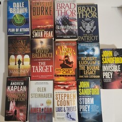 Lot of 13 Vintage PB Books ~Spy Espionage Action Adventure Thriller & Murder