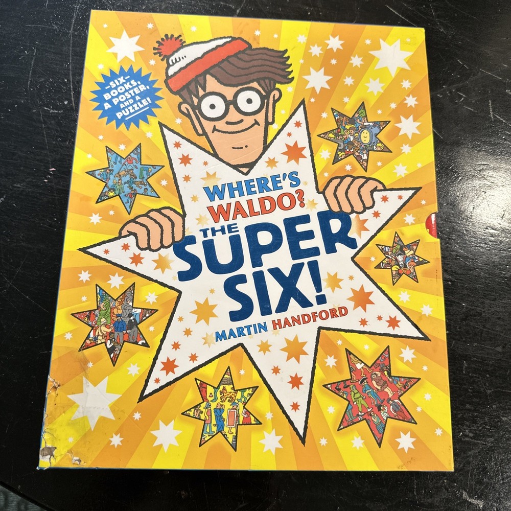 WHERE’S WALDO? THE SUPER SIX! MARTIN HANDFORD SIX BOOKS, A POSTER, AND A PUZZLE!