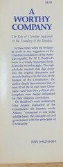 A Worthy Company M. E. Bradford First Edition 1982 HC