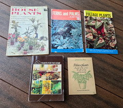 Lot of 5 vintage house plant books 1950s-70s Ferns and Palms Foliage Plants