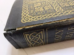 The Holy Bible 1950 Golden Book Edition Thumb Leather Binding KJV USA