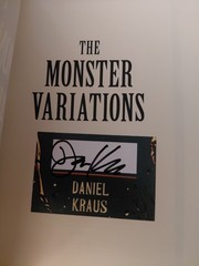 SIGNED BOOKPLATE Daniel Kraus Monster Variations PB Cemetery Dance New