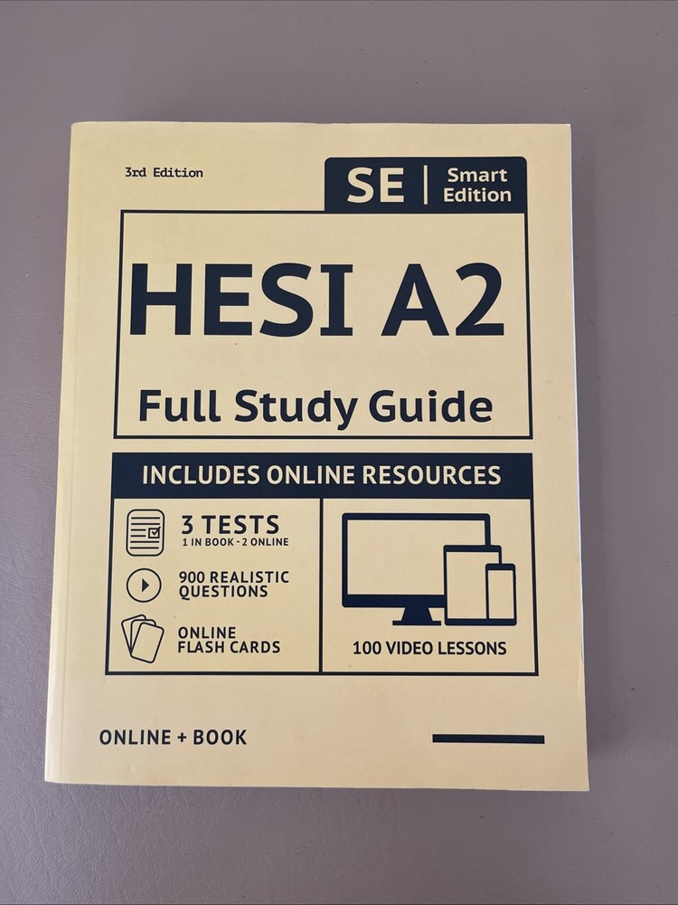 HESI A2 Full Study Guide 3rd Edition Smart Edition (Paperback, 2023)