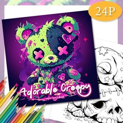 Cute Bear Coloring Book for Adults Intricate Designs Stress Relief Art