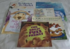 Set of 6 Janet Stevens picture books: Cook-a-Doodle-Doo+
