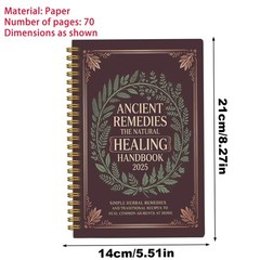 The Natural Healing Handbook, Spiral-Bound Guide for Herbal Remedies and Natural