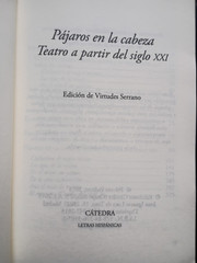 VIRTUDES SERRANO/PAJAROS EN LA CABEZA, PALOMA PEDRERO PB