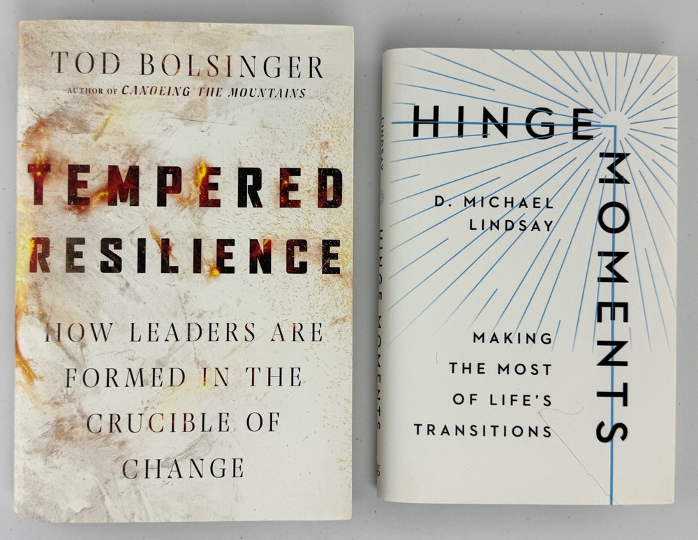 2 Christian Books Lot Tempered Resilience; Hinge Moments; Bolsinger/Lindsay
