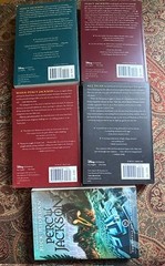 NEW Percy Jackson and the Olympians 5 Book Paperback Boxed Set (w/poster)
