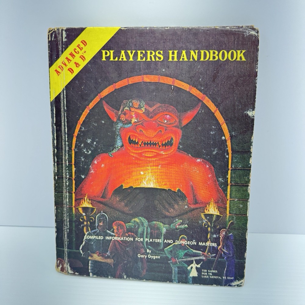 Advanced Dungeons Dragons PLAYERS HANDBOOK Gary Gygax TSR 1978 6th Print