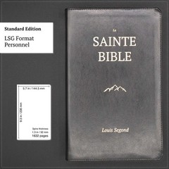 Louis Segond French Bible Large Print – LSG Sainte Bible Noir en Français by SP