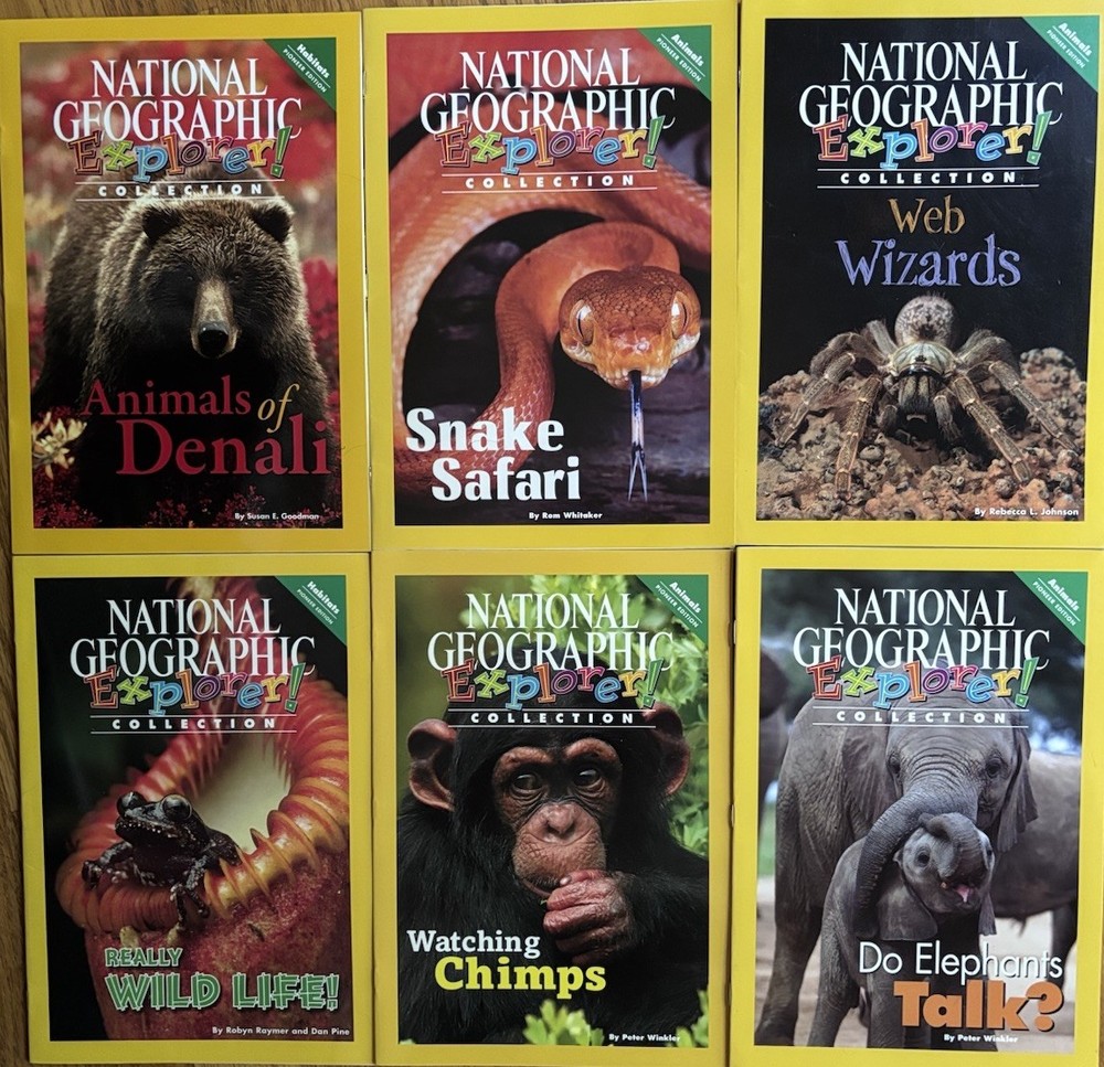 Lot of 6 National Geographic Explorer Kids Animal Magazines Classroom Library