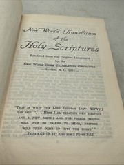 New World Translation Of The Holy Scriptures – 1961 Watchtower Bible & Tract