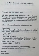 Autographed Sources of Strength Jimmy Carter + A Full Life (not signed) Both NEW