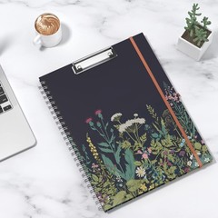 Spiral Clipboard Folio with Refillable Lined Notepad, 14.5 x 9.8 in,