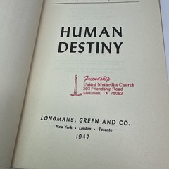 Human Destiny Lecomte du Nouy Hardcover 1947 Longmans Green and Co.