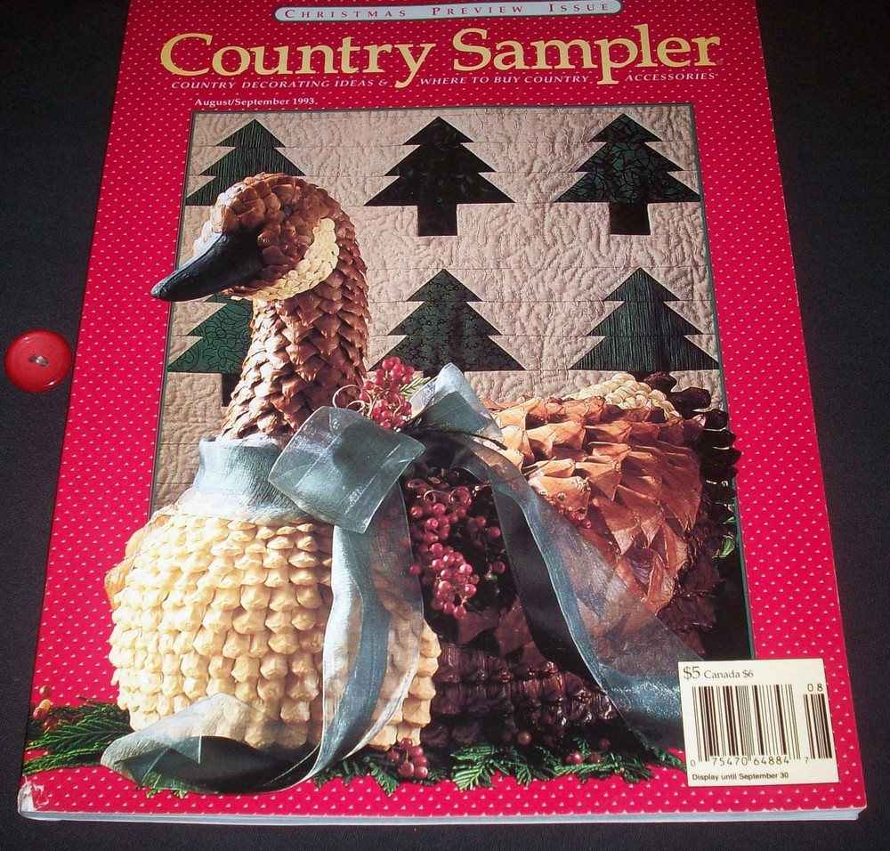 Country Sampler -August/September 1993 – Christmas Preview Issue (Volume 10,…