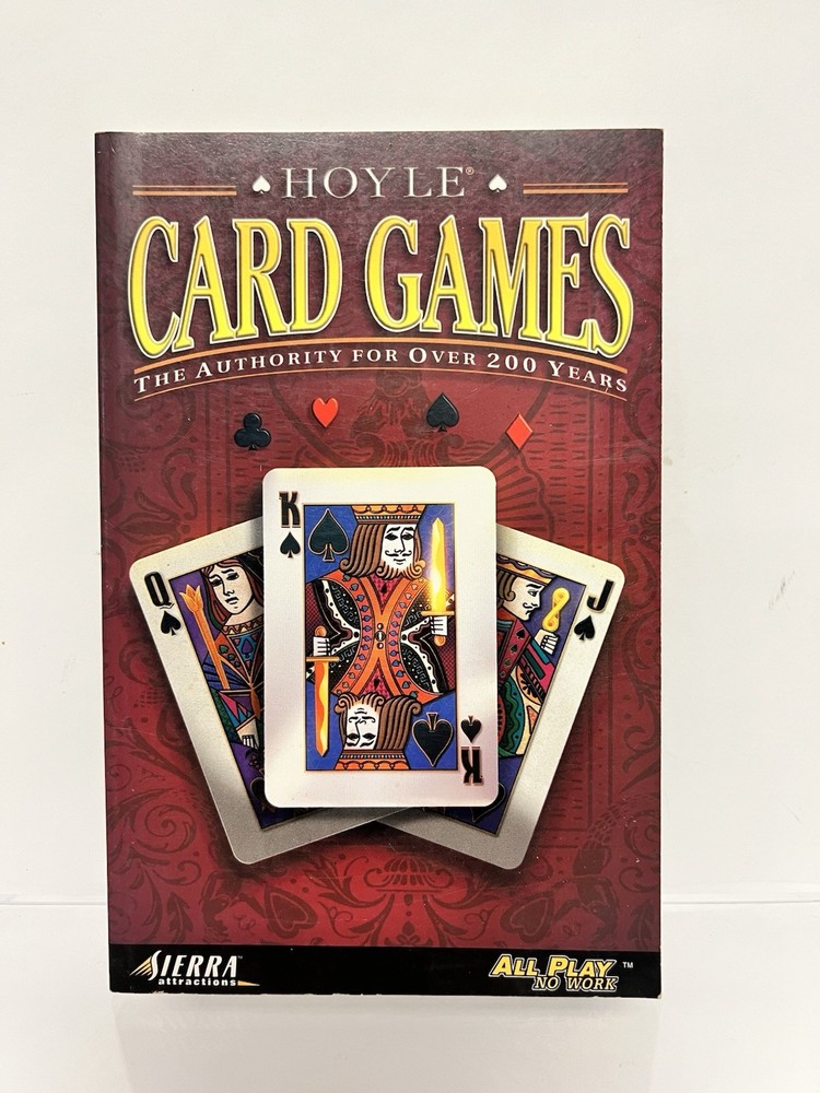 1998 Hoyle Card Games Sierra PC Game Manual Booklet Poker Bridge Solitaire