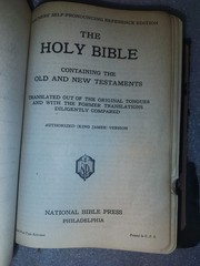 Vintage Holy Bible KJV w/ Ideal Helps National Bible Press Black Leather Tabs