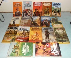 Louis Lamour Western Action Adventure Lot of 17 Paperback books 1971-1990