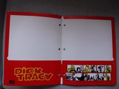Dick Tracy Lot Giant Sticker Fun Coloring Book + 2 Folders 1990 Golden Vintage