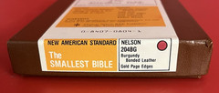 Nelson~The Smallest Bible~NASV~Burgundy Bonded Leather~Compact~Brand New